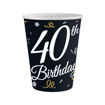 Picture of 40TH BIRTHDAY BLACK & GOLD CUP 250ML 6 PACK